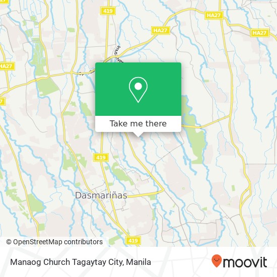 Manaog Church Tagaytay City map