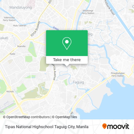 Tipas National Highschool Taguig City map
