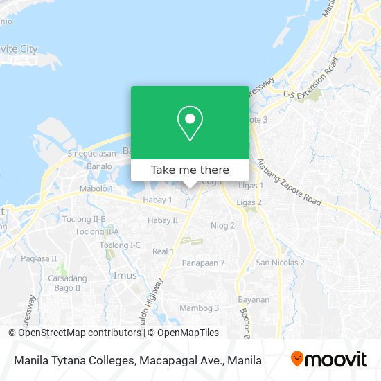 Manila Tytana Colleges, Macapagal Ave. map