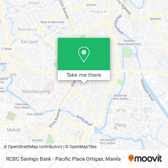 RCBC Savings Bank - Pacific Place Ortigas map