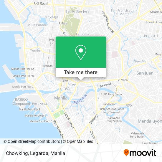 Chowking, Legarda map
