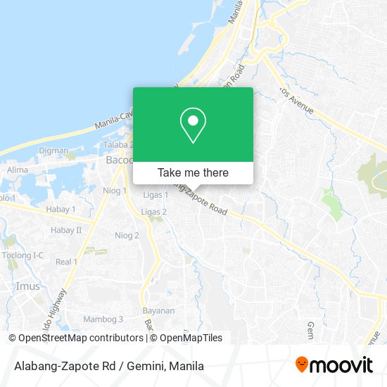 Alabang-Zapote Rd / Gemini map