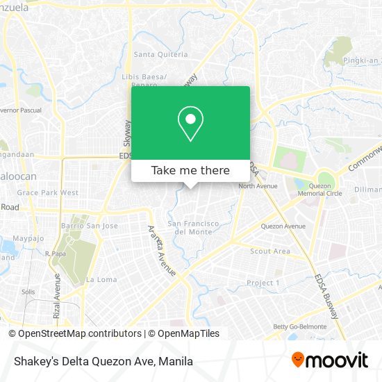 Shakey's Delta Quezon Ave map
