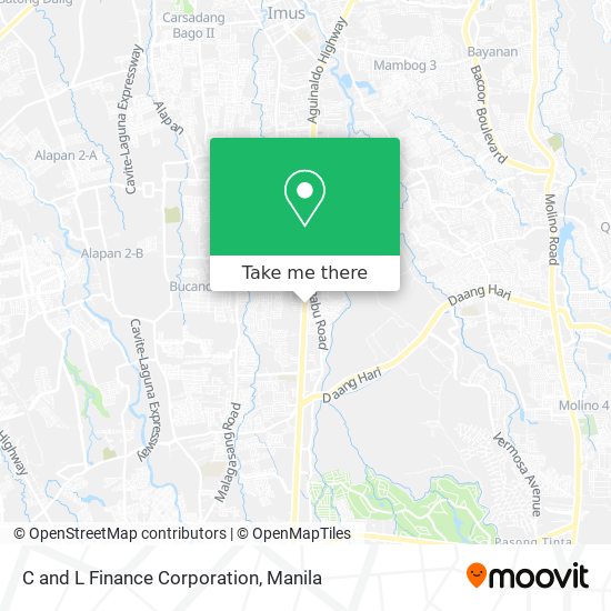 C and L Finance Corporation map