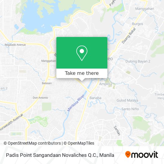 Padis Point Sangandaan Novaliches Q.C. map