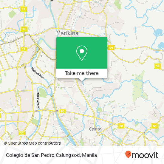 Colegio de San Pedro Calungsod map