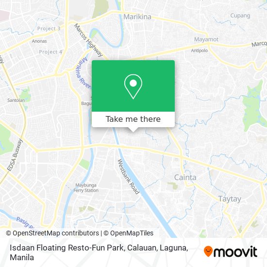 Isdaan Floating Resto-Fun Park, Calauan, Laguna map