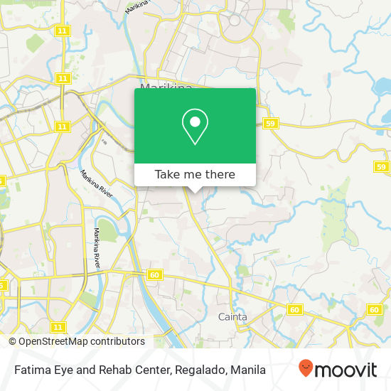 Fatima Eye and Rehab Center, Regalado map