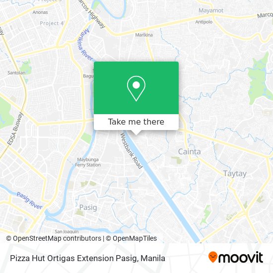 Pizza Hut Ortigas Extension Pasig map