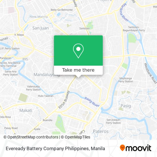 Eveready Battery Company Philippines map