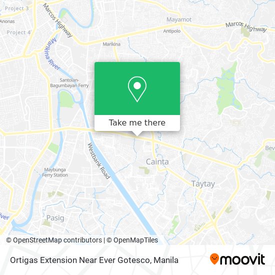 Ortigas Extension Near Ever Gotesco map