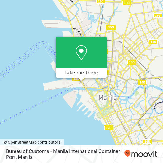 Bureau of Customs - Manila International Container Port map