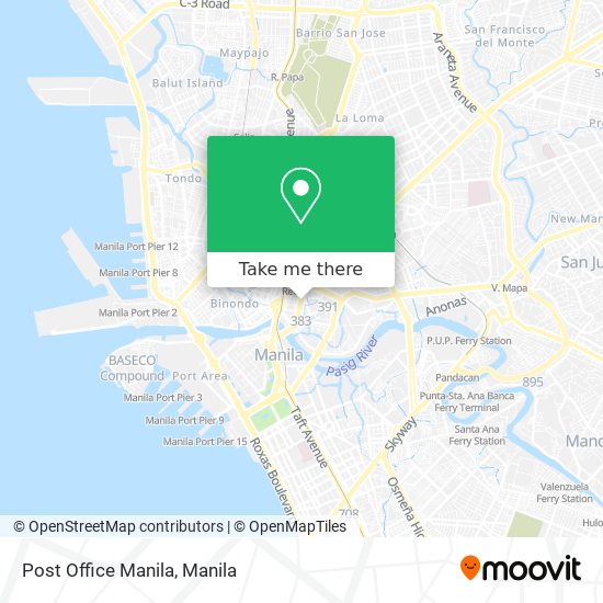 Post Office Manila map