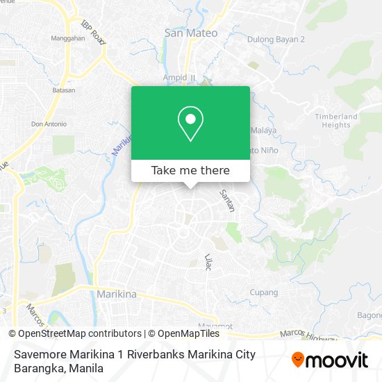 Savemore Marikina 1 Riverbanks Marikina City Barangka map