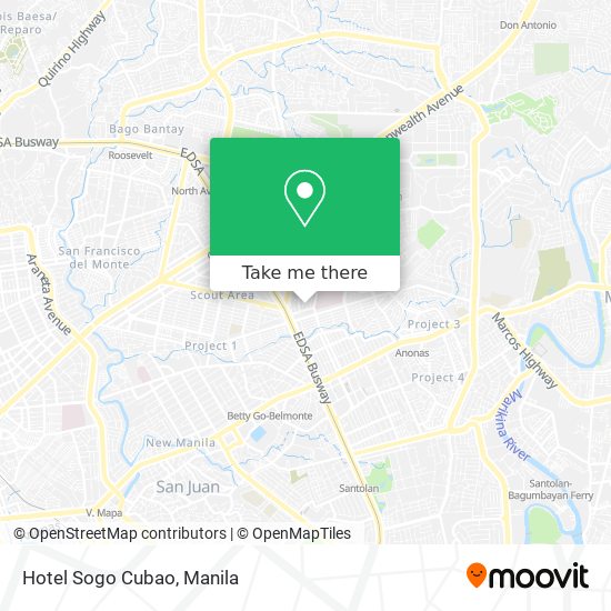 Hotel Sogo Cubao map