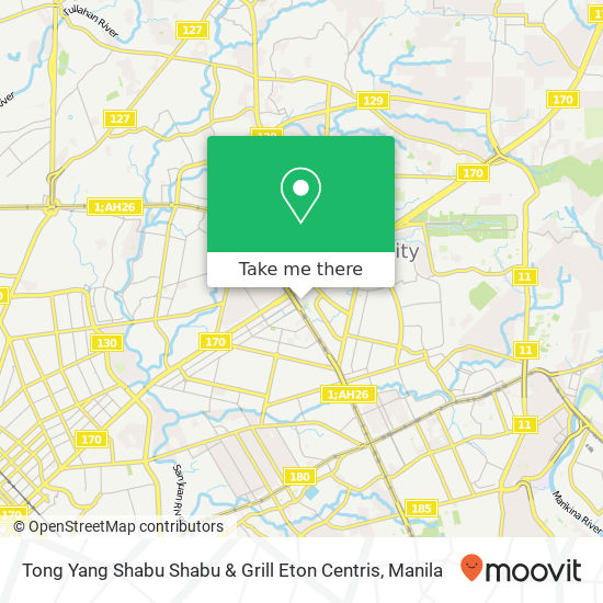 Tong Yang Shabu Shabu & Grill Eton Centris map