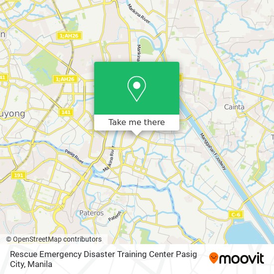 Rescue Emergency Disaster Training Center Pasig City map