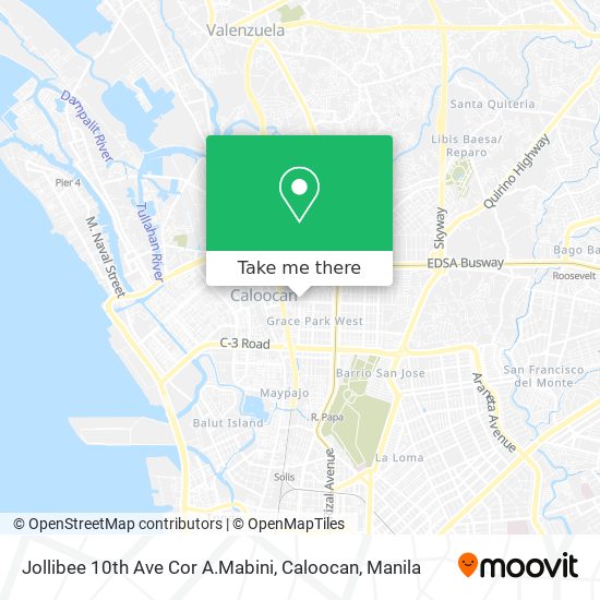 Jollibee 10th Ave Cor A.Mabini, Caloocan map