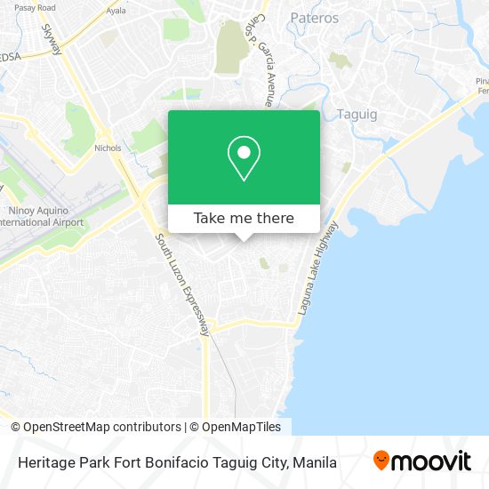 Heritage Park Fort Bonifacio Taguig City map