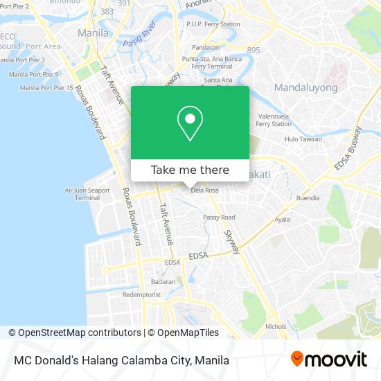 MC Donald's Halang Calamba City map
