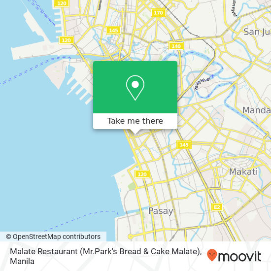 Malate Restaurant (Mr.Park's Bread & Cake Malate) map