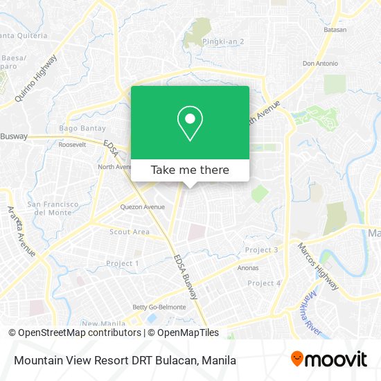 Mountain View Resort DRT Bulacan map