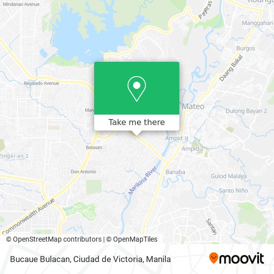 Bucaue Bulacan, Ciudad de Victoria map