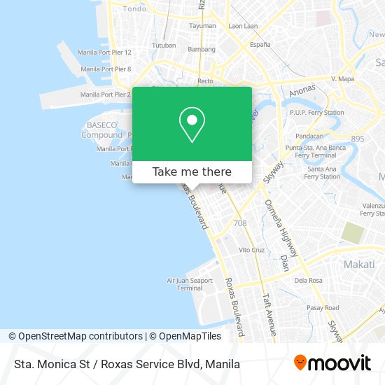 Sta. Monica St / Roxas Service Blvd map