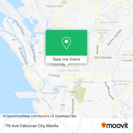 7th Ave Caloocan City map