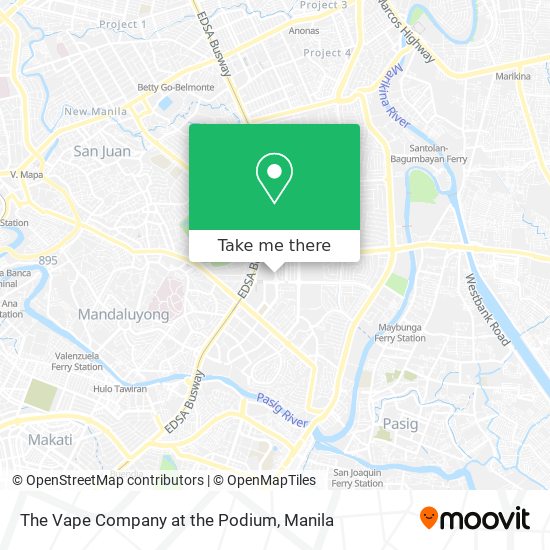 The Vape Company at the Podium map