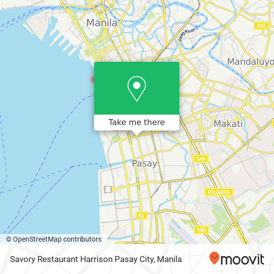 Savory Restaurant Harrison Pasay City map