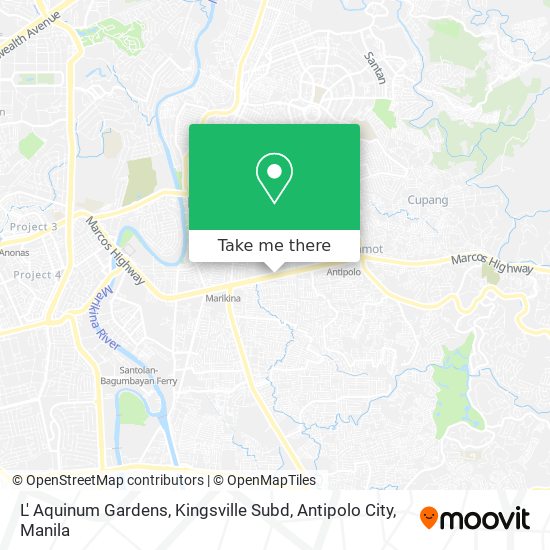 L' Aquinum Gardens, Kingsville Subd, Antipolo City map