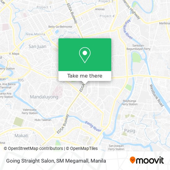 Going Straight Salon, SM Megamall map