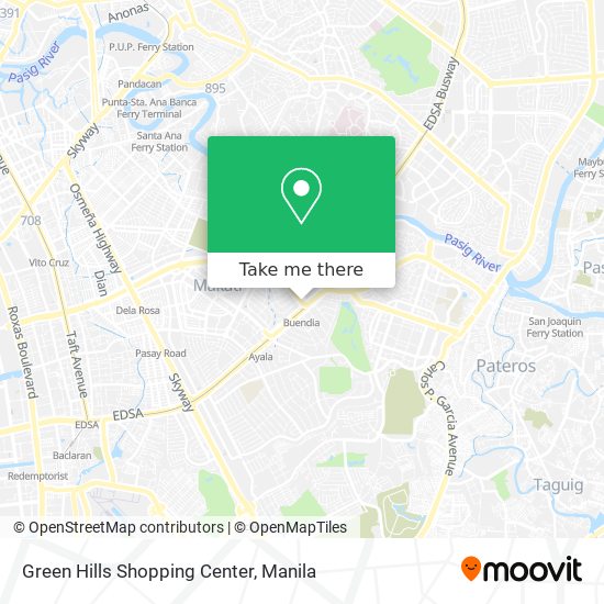 Green Hills Shopping Center map