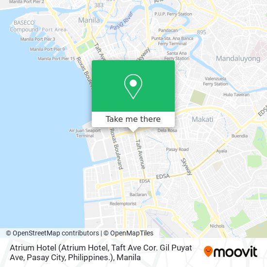 Atrium Hotel (Atrium Hotel, Taft Ave Cor. Gil Puyat Ave, Pasay City, Philippines.) map