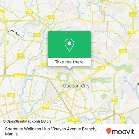 Sparenity Wellness Hub Visayas Avenue Branch map
