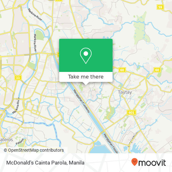 McDonald's Cainta Parola map