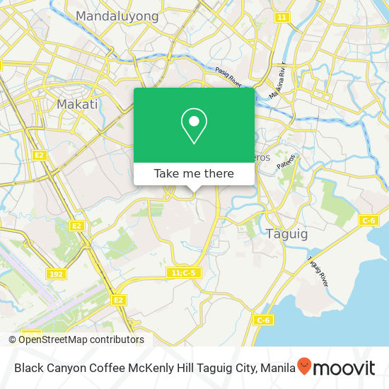 Black Canyon Coffee McKenly Hill Taguig City map
