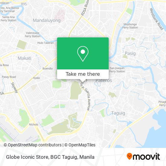 Globe Iconic Store, BGC Taguig map