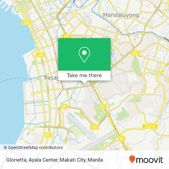 Glorietta, Ayala Center, Makati City map
