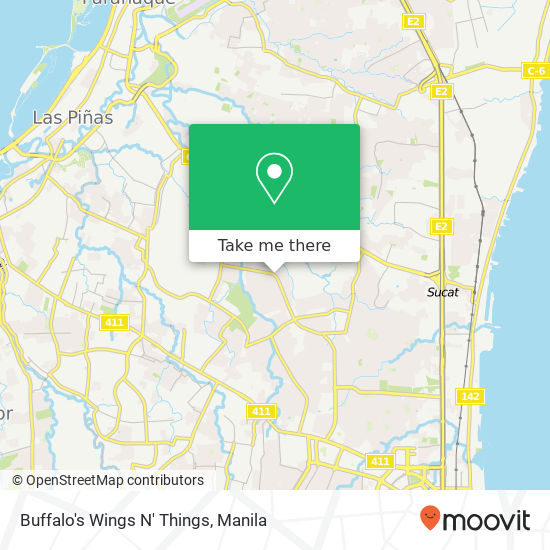 Buffalo's Wings N' Things map