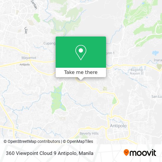360 Viewpoint Cloud 9 Antipolo map
