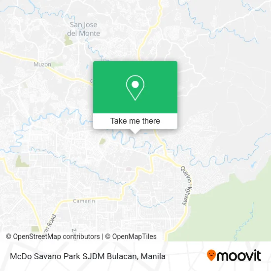 McDo Savano Park SJDM Bulacan map