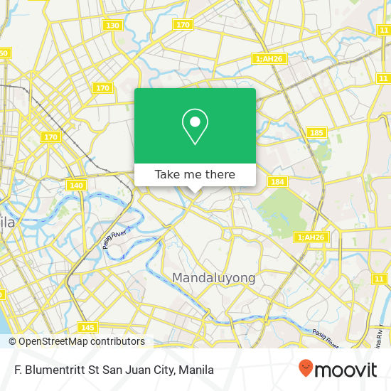 F. Blumentritt St San Juan City map