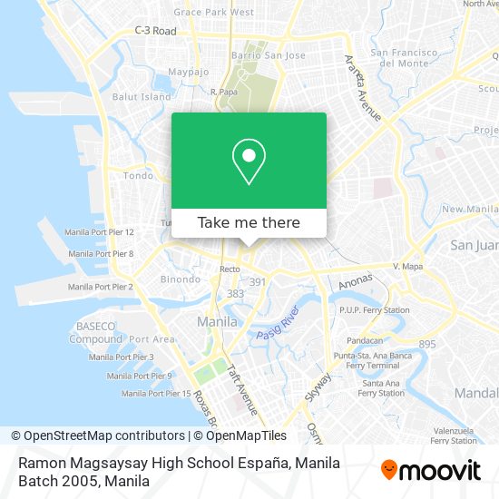 Ramon Magsaysay High School España, Manila Batch 2005 map