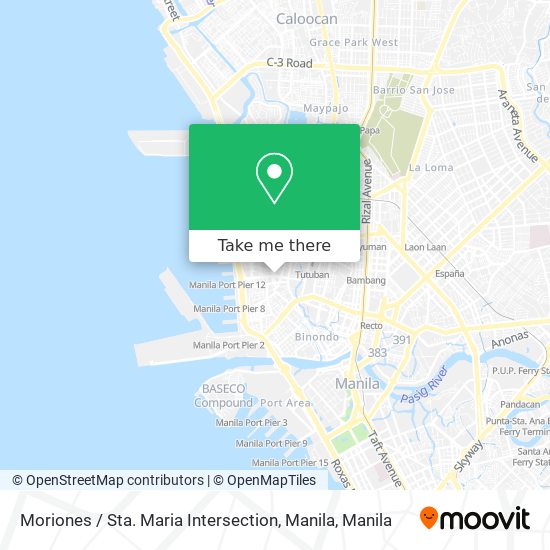 Moriones / Sta. Maria Intersection, Manila map