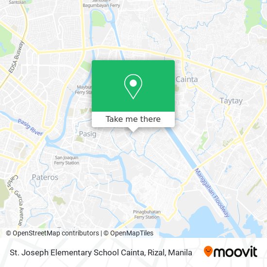 St. Joseph Elementary School Cainta, Rizal map