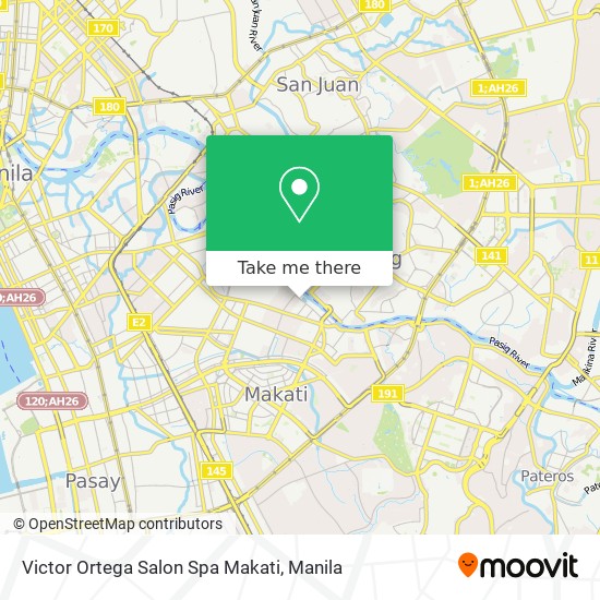 Victor Ortega Salon Spa Makati map