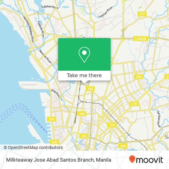 Milkteaway Jose Abad Santos Branch map