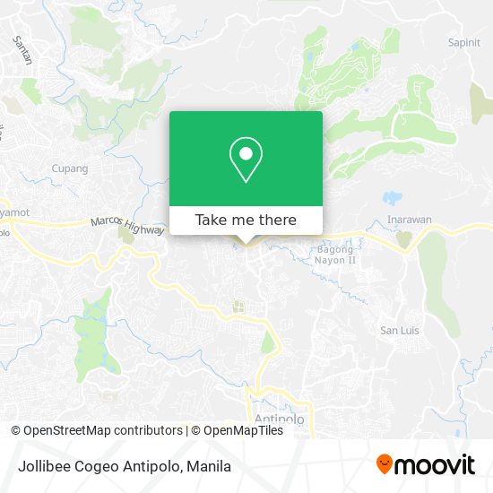 Jollibee Cogeo Antipolo map